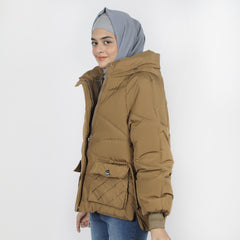 Women's Full Sleeves Jacket - Dark Fawn