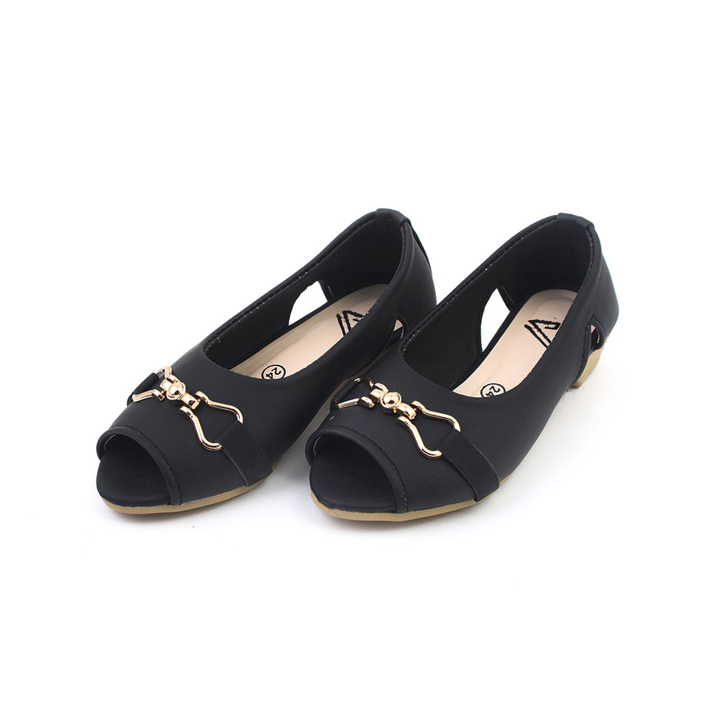 Girls Peeptoe - Black, Girls Peeptoe, Chase Value, Chase Value