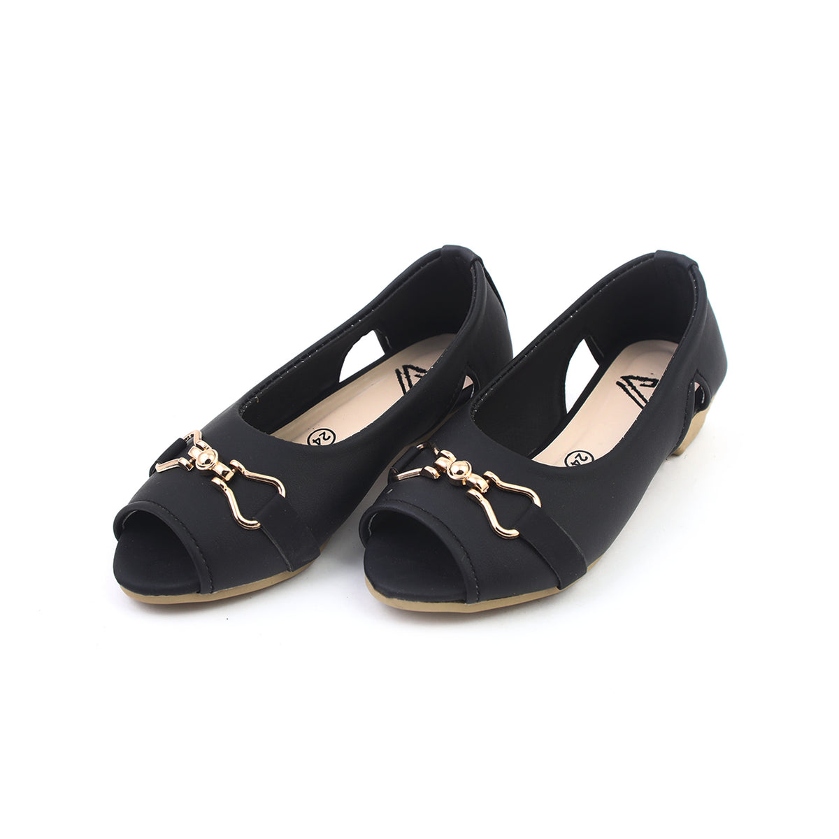 Girls Peeptoe - Black, Girls Peeptoe, Chase Value, Chase Value