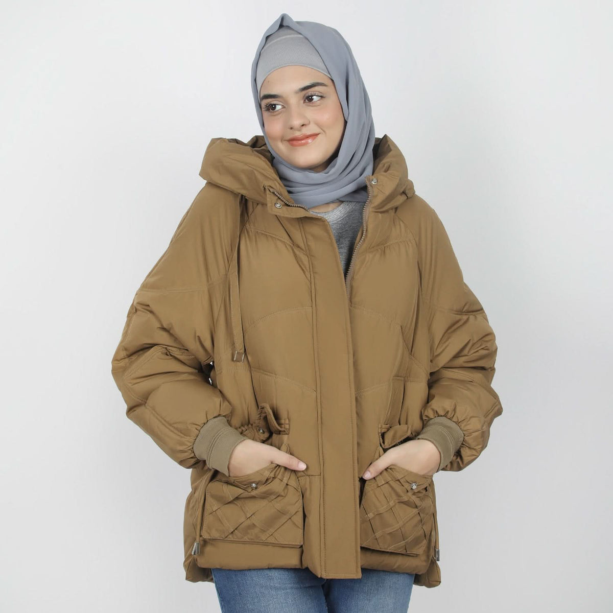Women's Full Sleeves Jacket - Dark Fawn, Women Sweatshirts & Hoodies, Chase Value, Chase Value