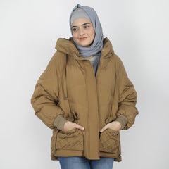 Women's Full Sleeves Jacket - Dark Fawn