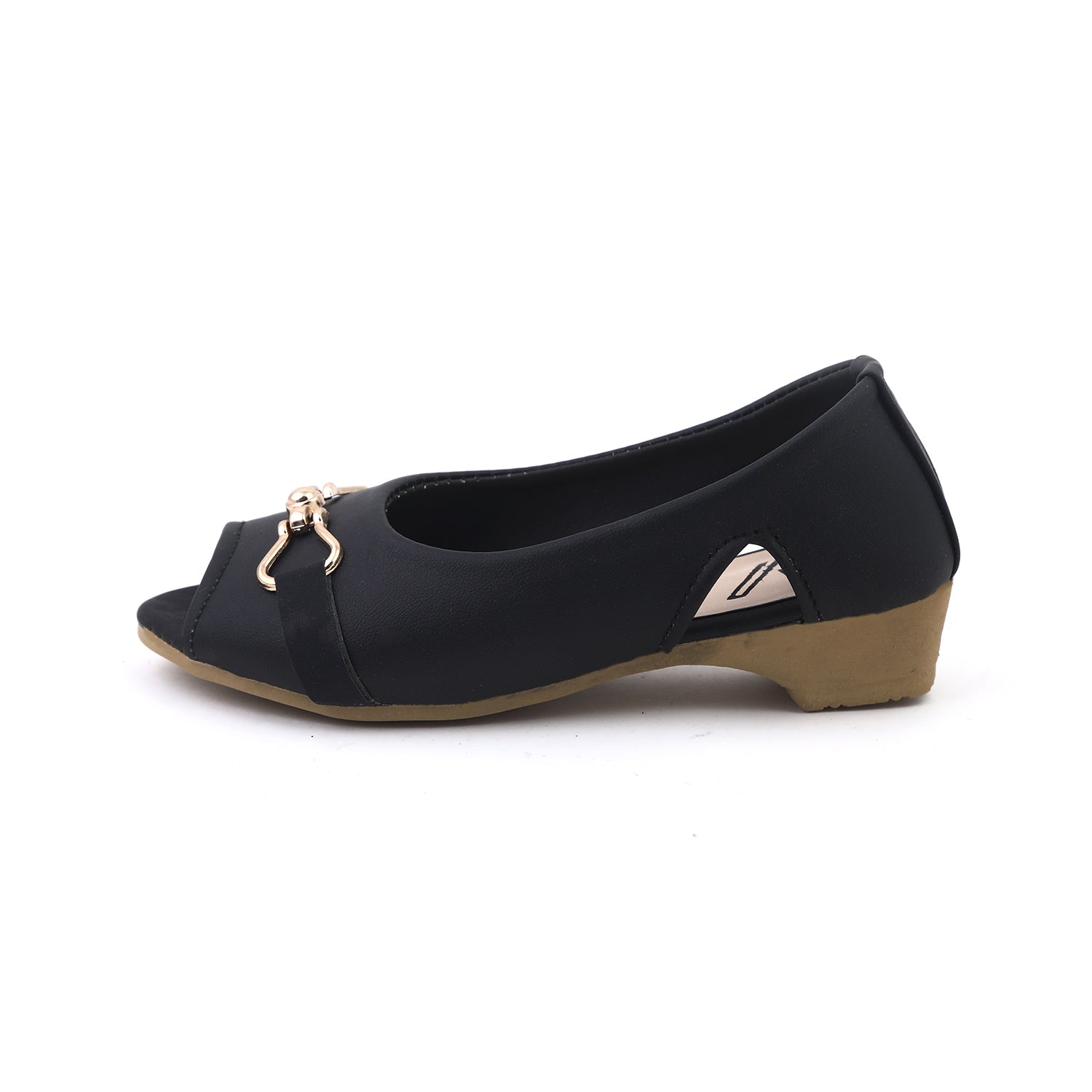 Girls Peeptoe - Black, Girls Peeptoe, Chase Value, Chase Value