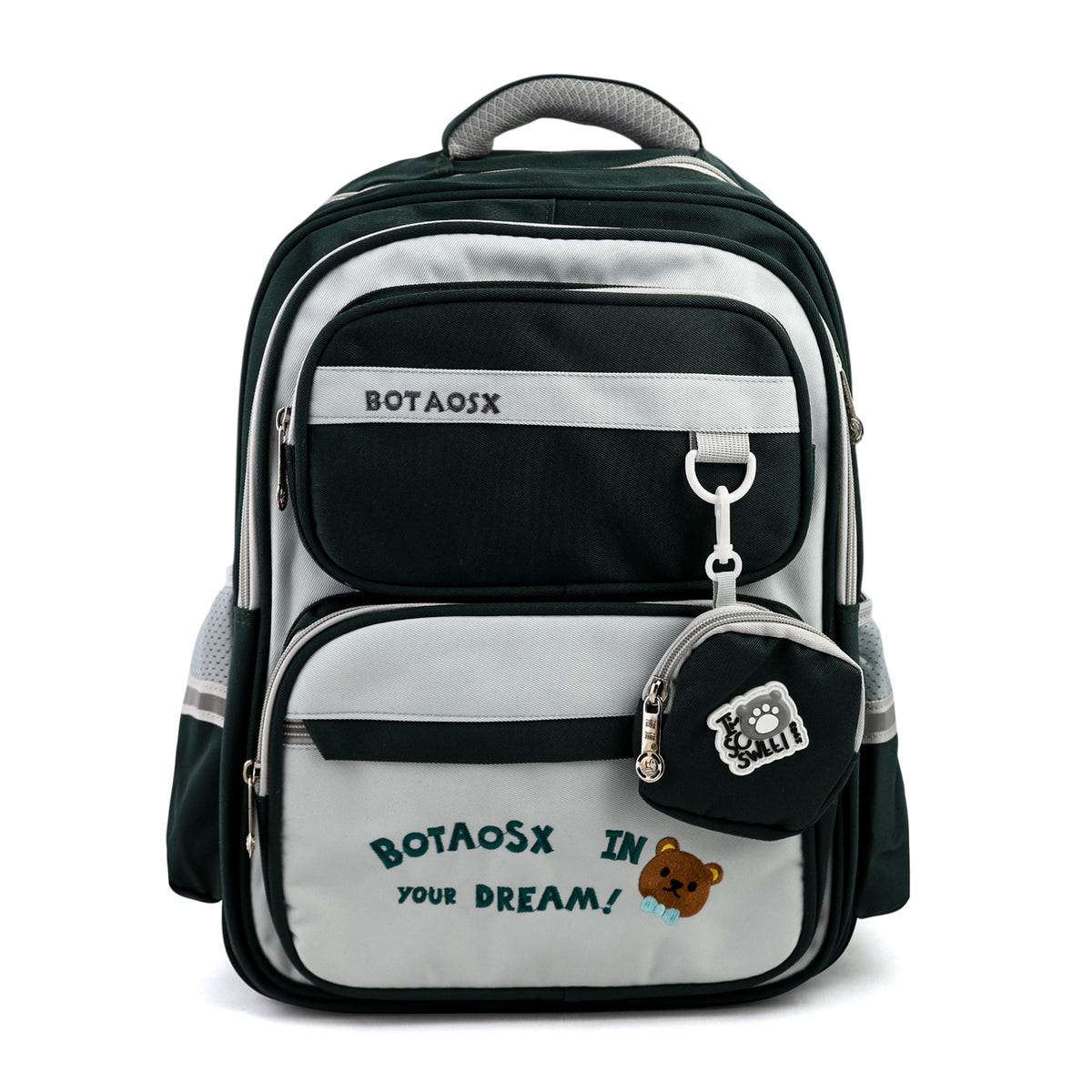 Kids School Backpack 16" - Green, School Bags, Chase Value, Chase Value