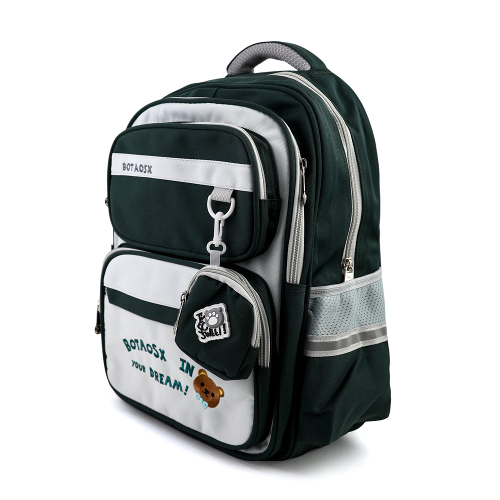 Kids School Backpack 16" - Green, School Bags, Chase Value, Chase Value