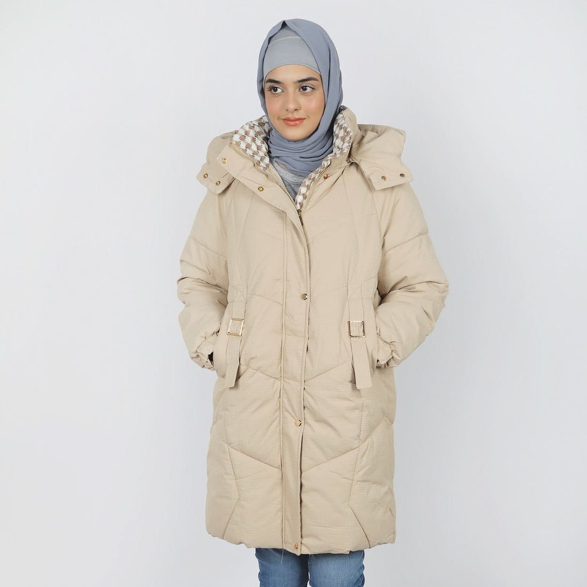 Women's Full Sleeves Jacket - Beige, Women Sweatshirts & Hoodies, Chase Value, Chase Value