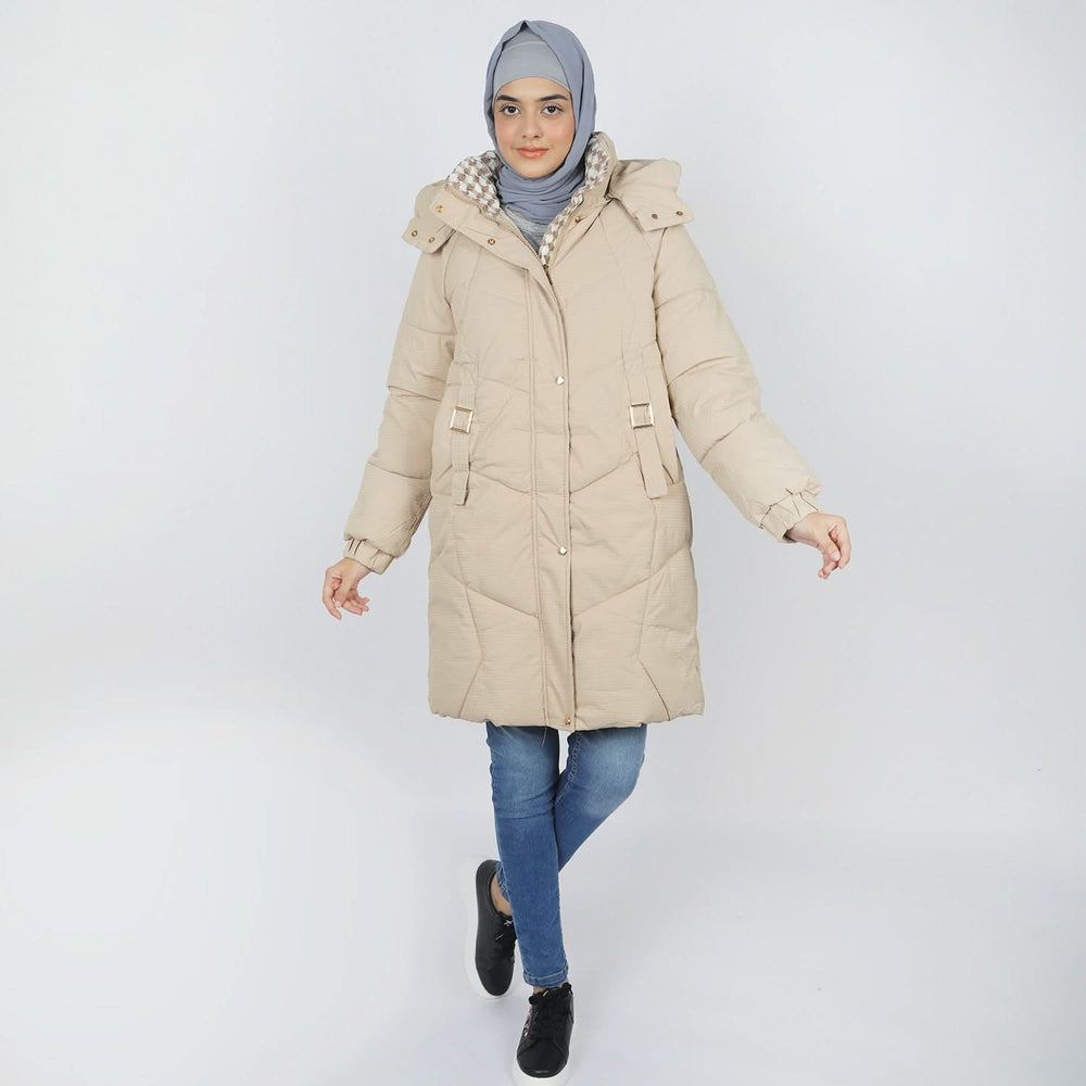 Women's Full Sleeves Jacket - Beige, Women Sweatshirts & Hoodies, Chase Value, Chase Value