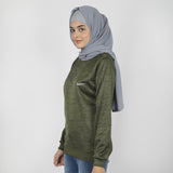 Women's Full Sleeves Sweat Shirt - Green, Women Sweatshirts & Hoodies, Chase Value, Chase Value