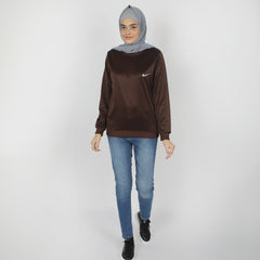 Women's Full Sleeves Sweat Shirt - Coffee