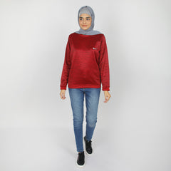 Women's Full Sleeves Sweat Shirt - Light Maroon