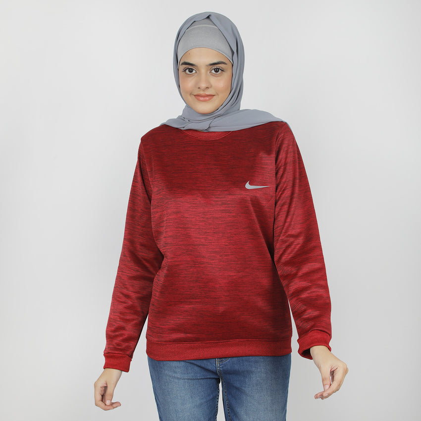 Women's Full Sleeves Sweat Shirt - Light Maroon