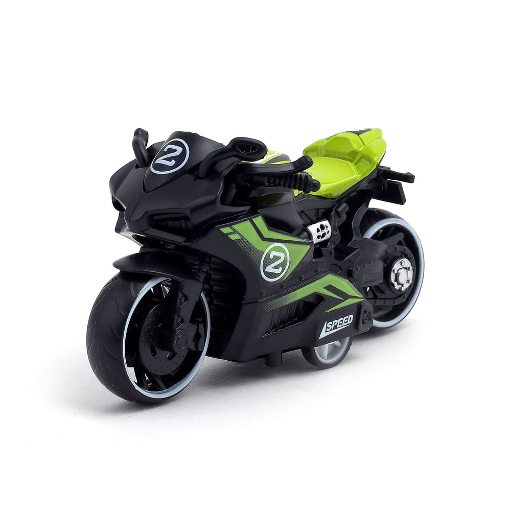 Die-Cast Bike Alloy Plastic Pull Back Toy for Kids, Die-cast Model Car, Chase Value, Chase Value