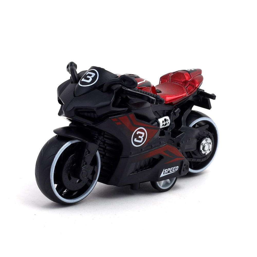 Die-Cast Bike Alloy Plastic Pull Back Toy for Kids, Die-cast Model Car, Chase Value, Chase Value