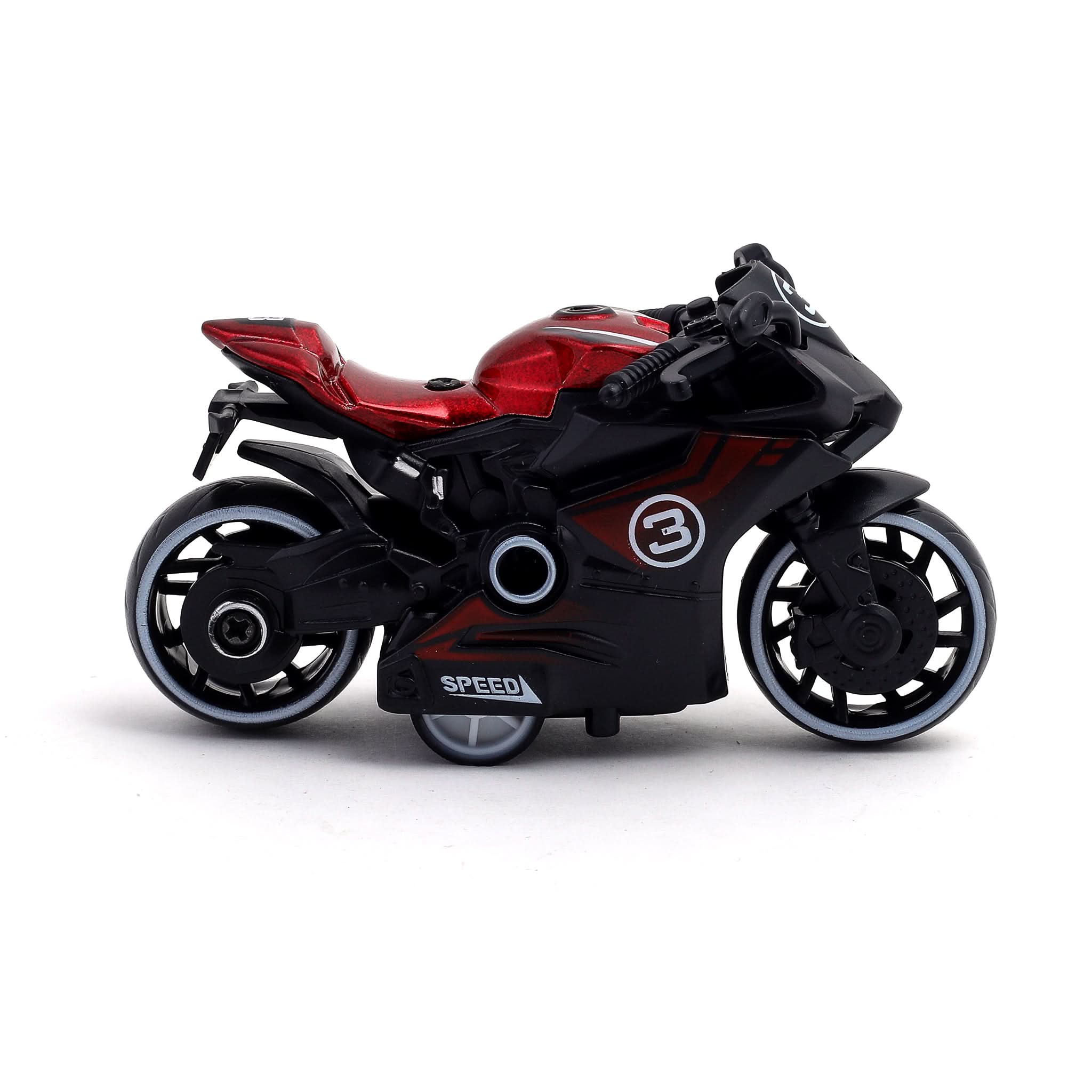 Die-Cast Bike Alloy Plastic Pull Back Toy for Kids, Die-cast Model Car, Chase Value, Chase Value