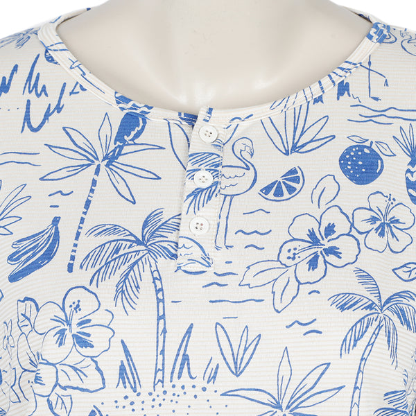 Women's Full Sleeves Printed Top - Blue