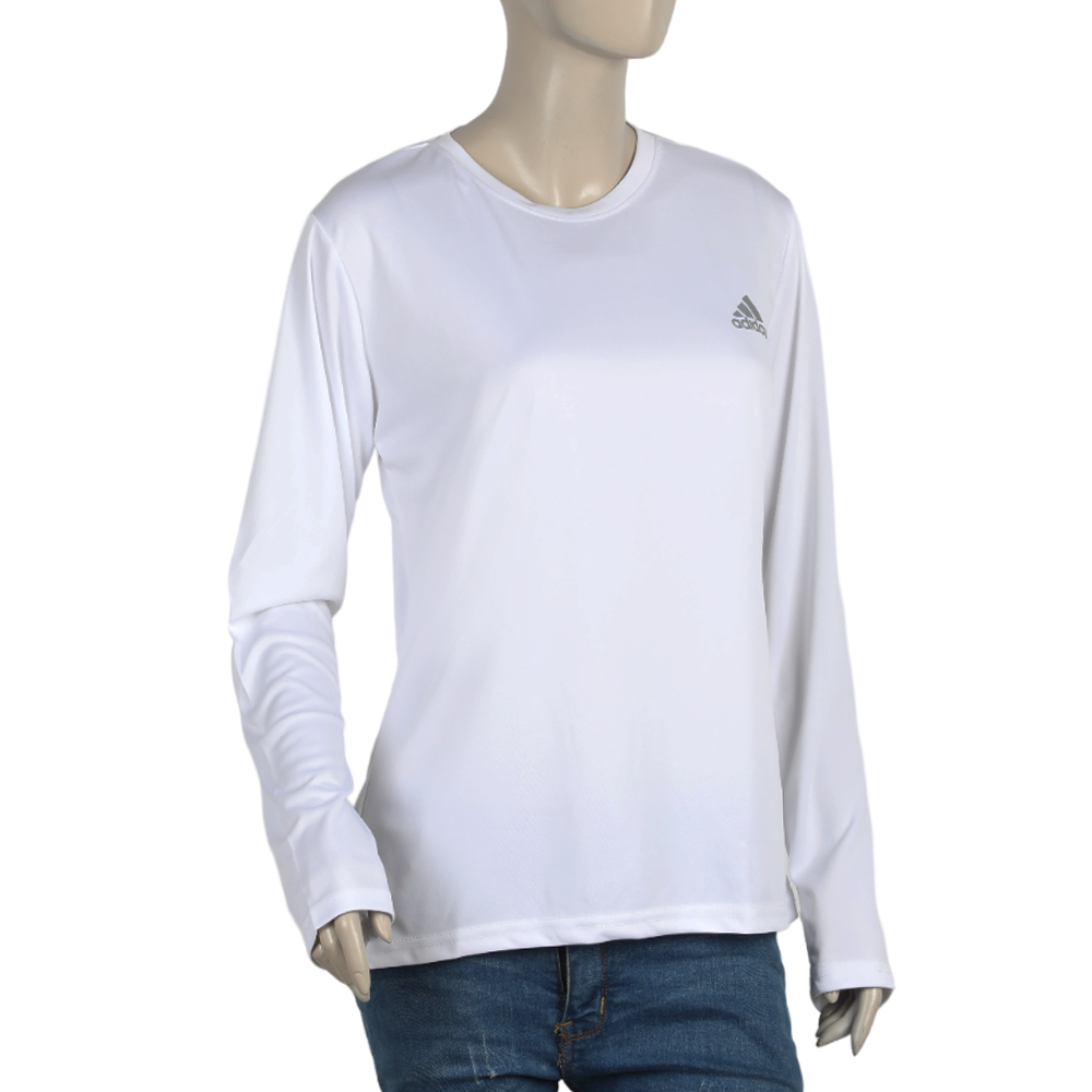 Women's Full Sleeves T-Shirt - White, Women T-Shirts & Tops, Chase Value, Chase Value