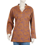 Women's Full Sleeves Printed Top - Purple, Women T-Shirts & Tops, Chase Value, Chase Value