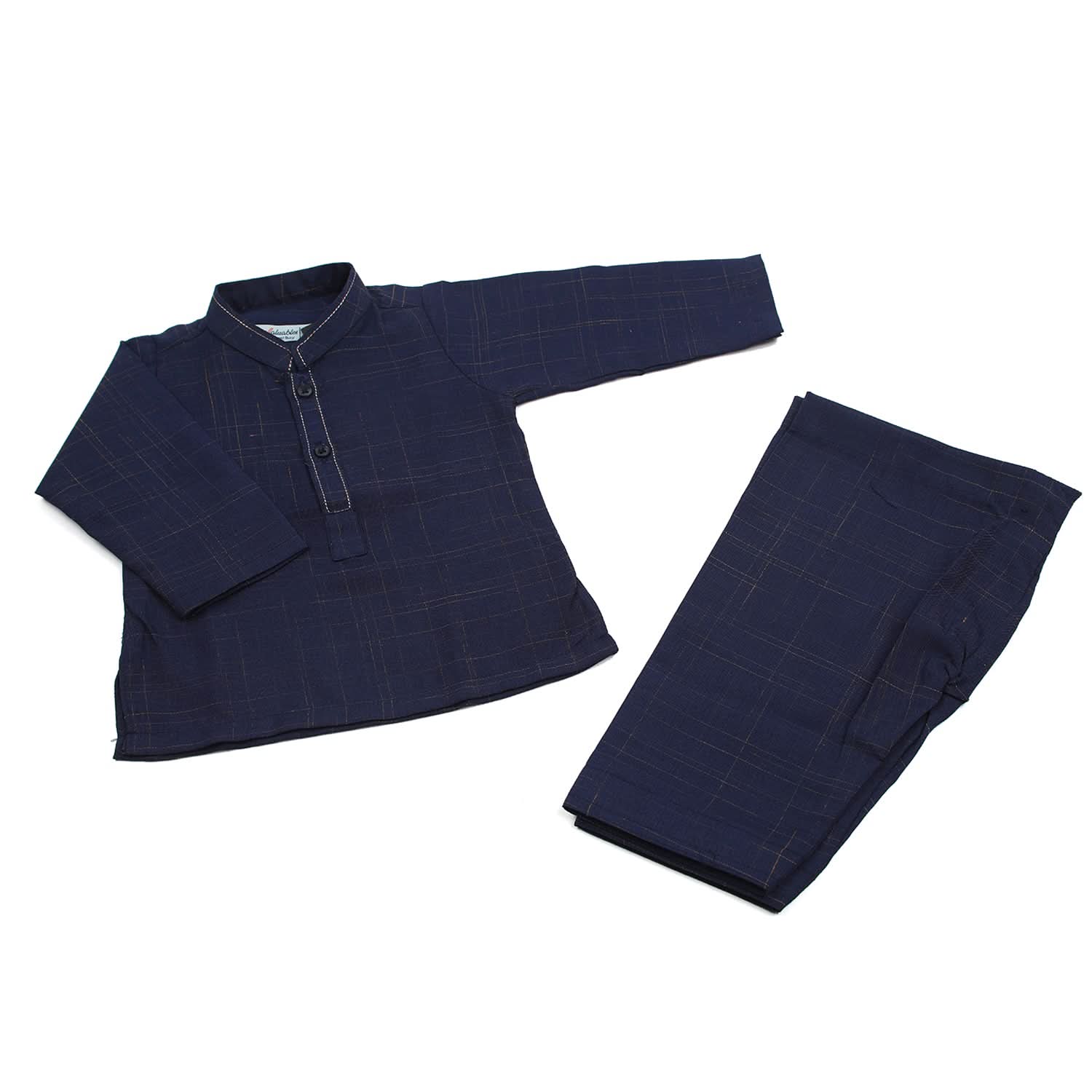 Newborn Fancy Shalwar Suit - Navy Blue, Newborn Boys Shalwar Suits, Chase Value, Chase Value