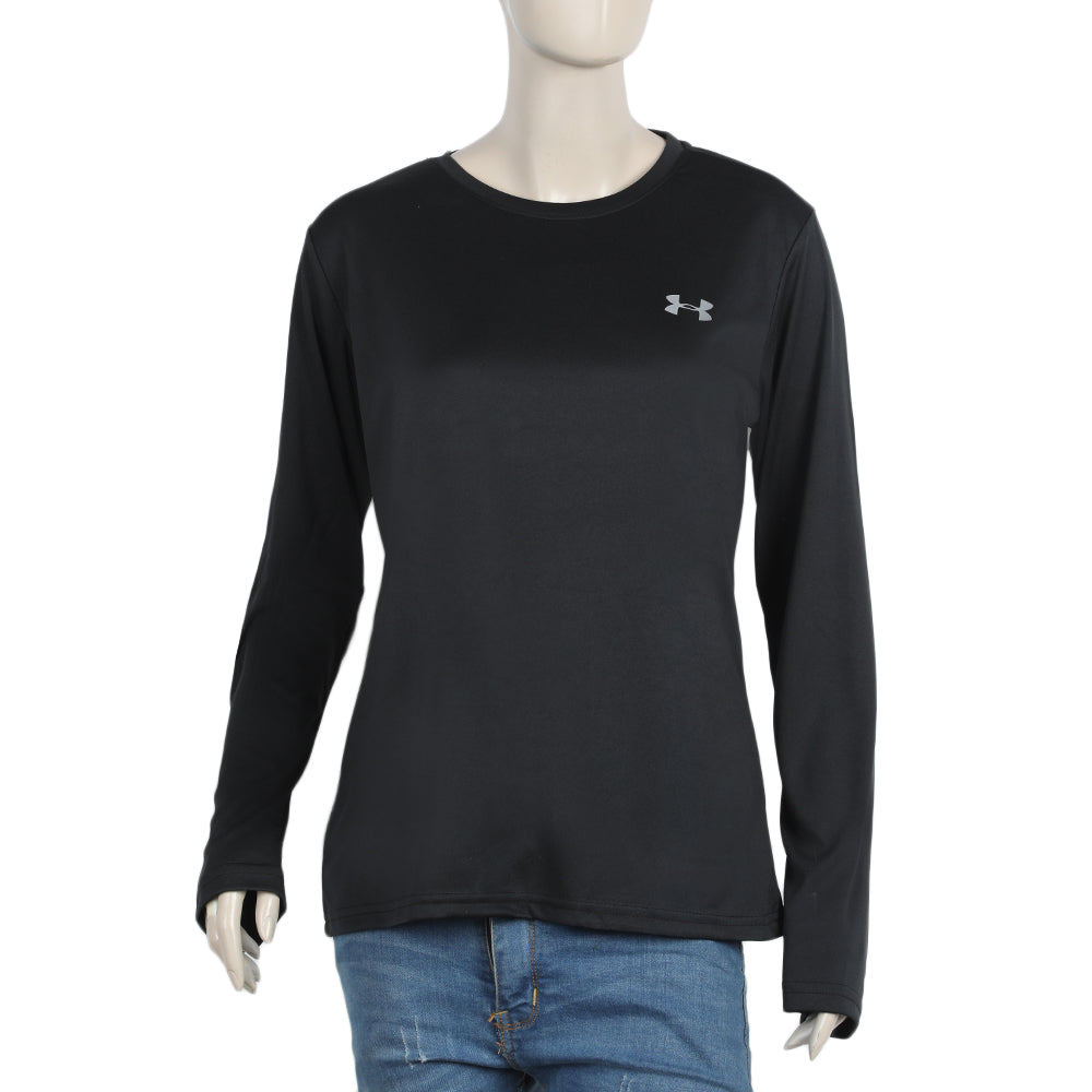 Women's Full Sleeves T-Shirt - Black, Women T-Shirts & Tops, Chase Value, Chase Value