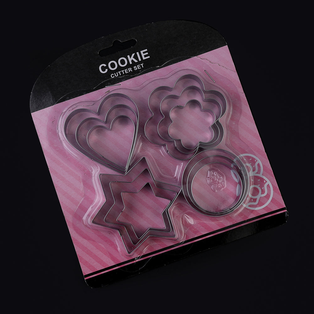 Cookie Cutter Set Pack Of 12 - Silver, Knives & Cutting Board, Chase Value, Chase Value