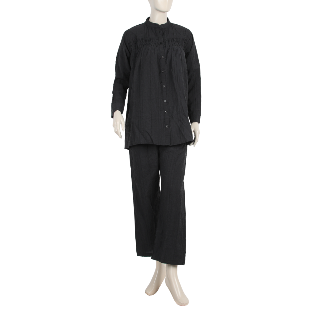 Women's Western Co-Ord Set Front Open - Black, Women Co-Ord Set, Chase Value, Chase Value