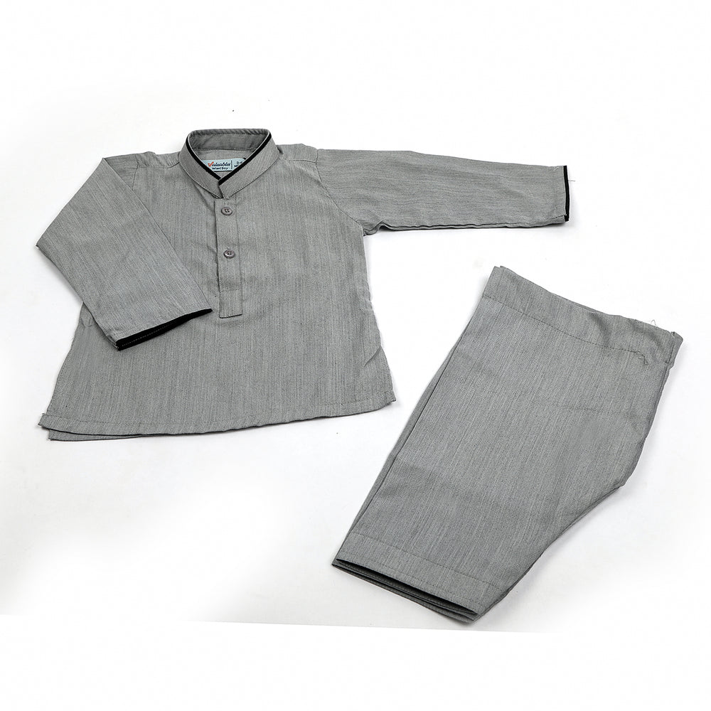 Newborn Fancy Shalwar Suit - Grey, Newborn Boys Shalwar Suits, Chase Value, Chase Value