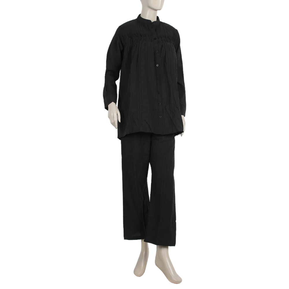 Women's Western Co-Ord Set Front Open - Black, Women Co-Ord Set, Chase Value, Chase Value