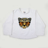 Newborn Girls Full Sleeves T-Shirt - White, Newborn Girls T-Shirts, Chase Value, Chase Value