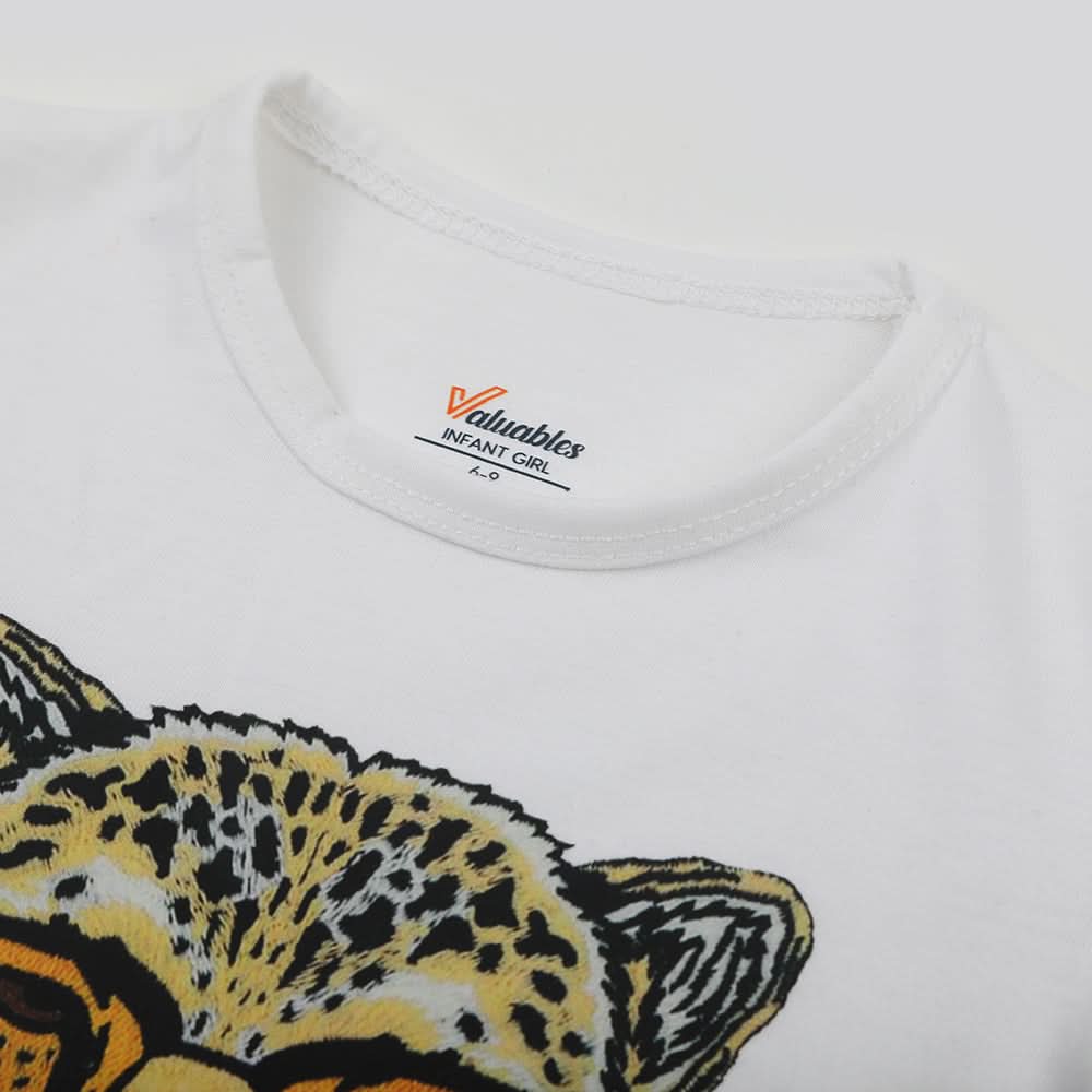 Newborn Girls Full Sleeves T-Shirt - White, Newborn Girls T-Shirts, Chase Value, Chase Value