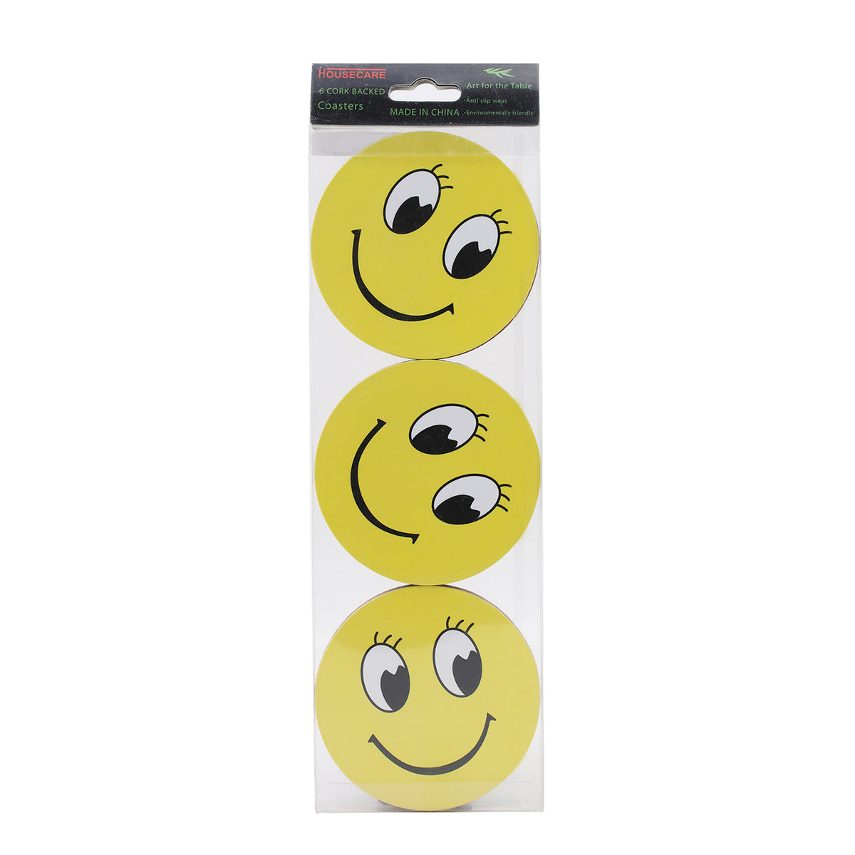 Wooden Emoji Tea Coaster 6Pcs, Thermos & Mug, Chase Value, Chase Value