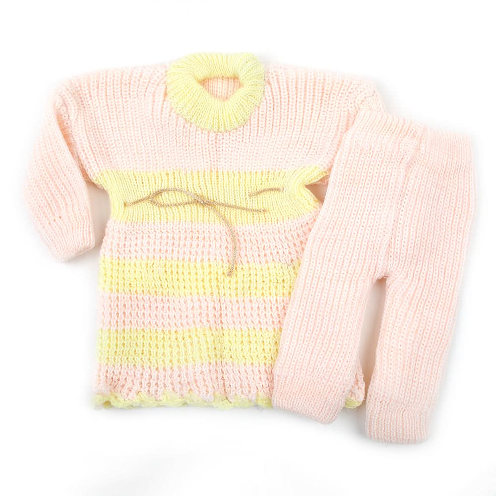 Newborn Girls Woolen Suits - Peach, Newborn Girls Sets & Suits, Chase Value, Chase Value