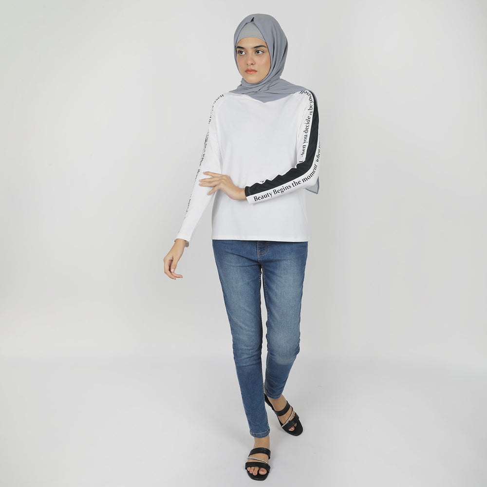 Eminent Women's Full Sleeves T-Shirt - White, Women T-Shirts & Tops, Eminent, Chase Value