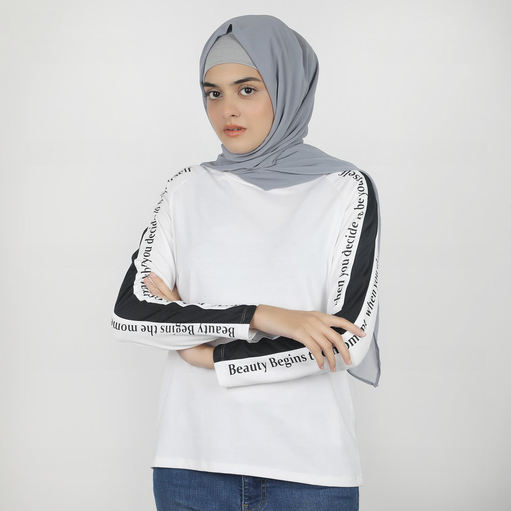 Eminent Women's Full Sleeves T-Shirt - White, Women T-Shirts & Tops, Eminent, Chase Value