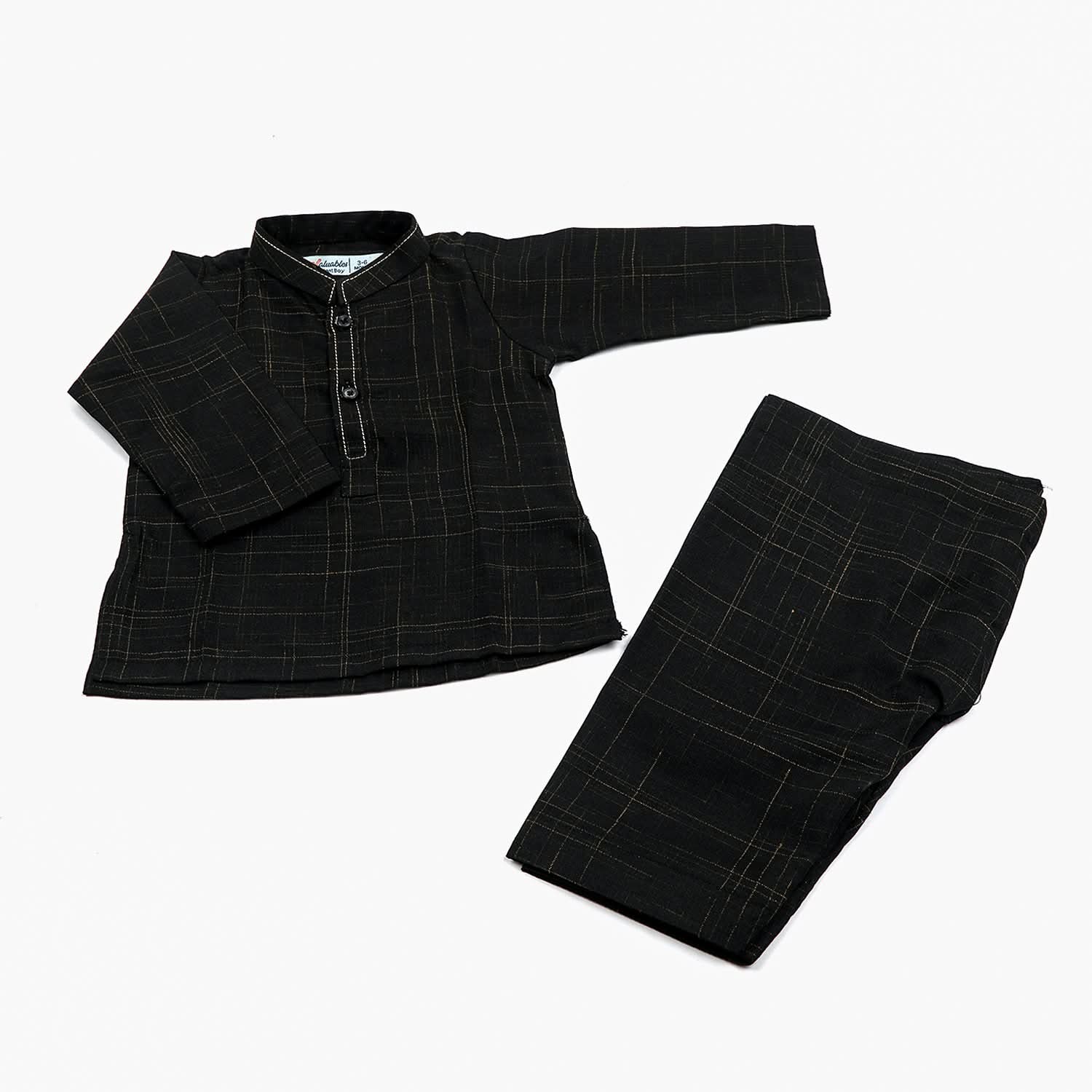 Newborn Fancy Shalwar Suit - Black, Newborn Boys Shalwar Suits, Chase Value, Chase Value