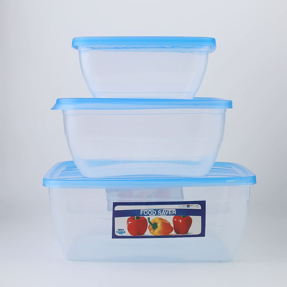 Easy Grip Food Saver Box 3 Pcs Set - Blue, Storage Boxes, Chase Value, Chase Value
