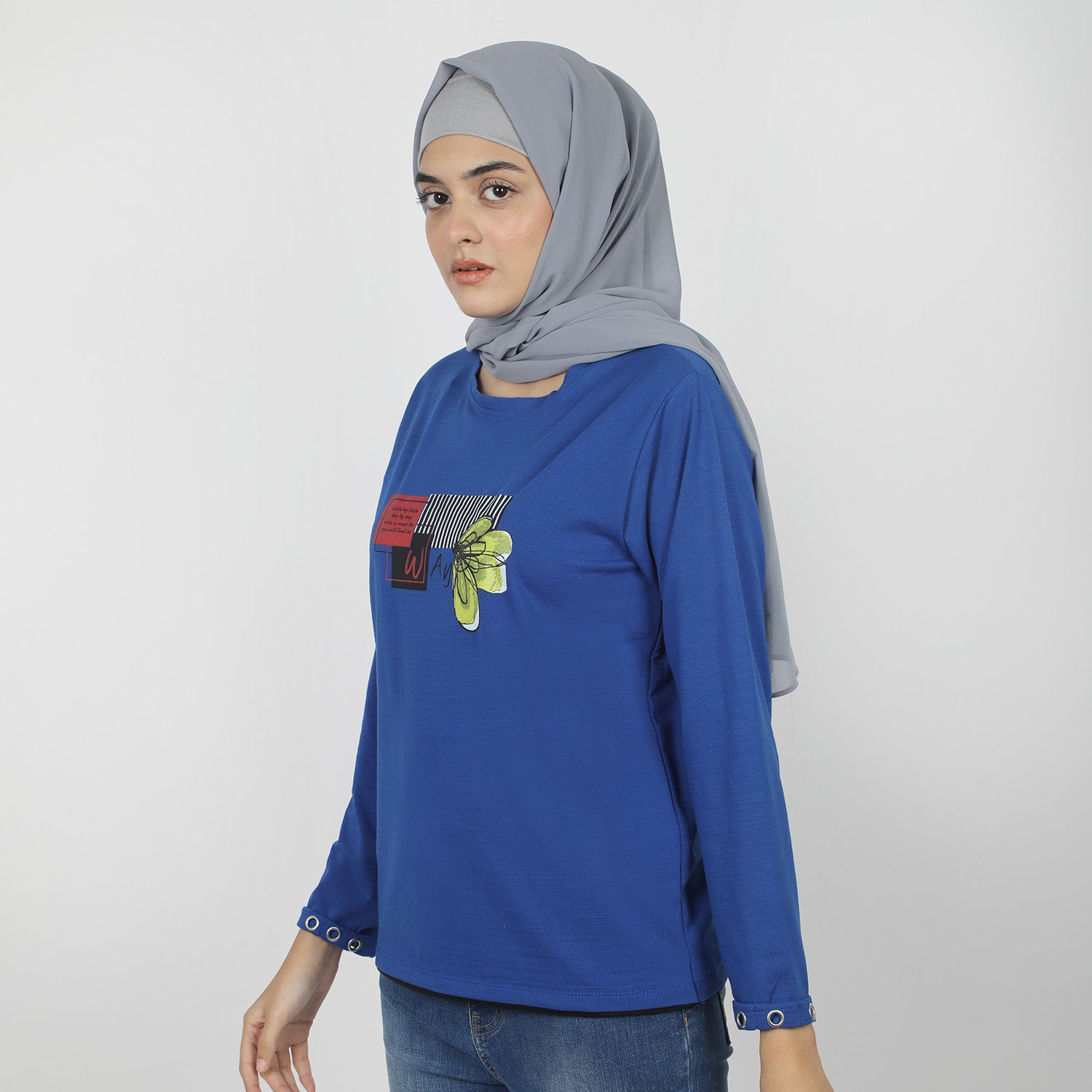 Eminent Women's Full Sleeves T-Shirt - Royal Blue, Women T-Shirts & Tops, Eminent, Chase Value