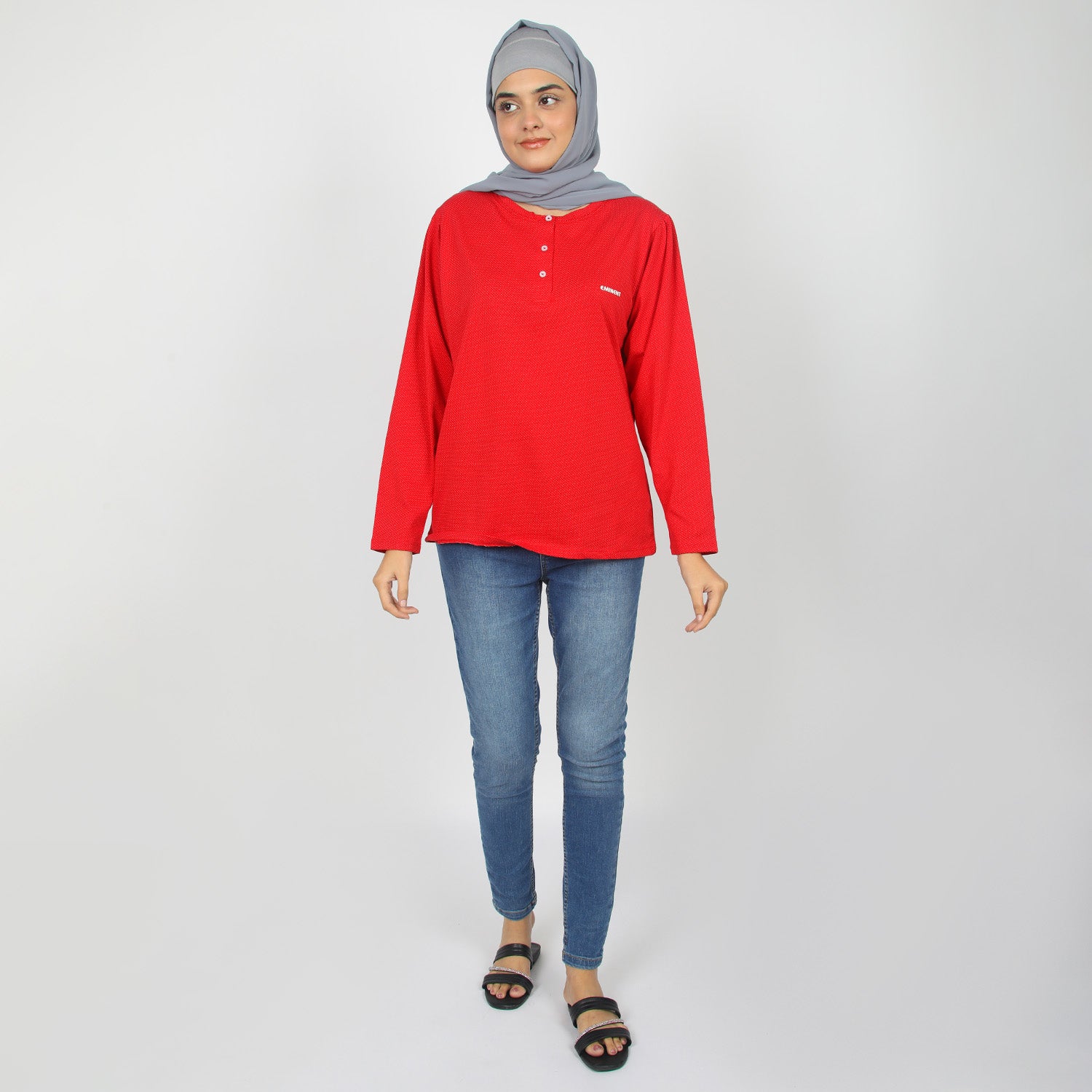 Eminent Women's Full Sleeves T-Shirt - Red, Women T-Shirts & Tops, Eminent, Chase Value
