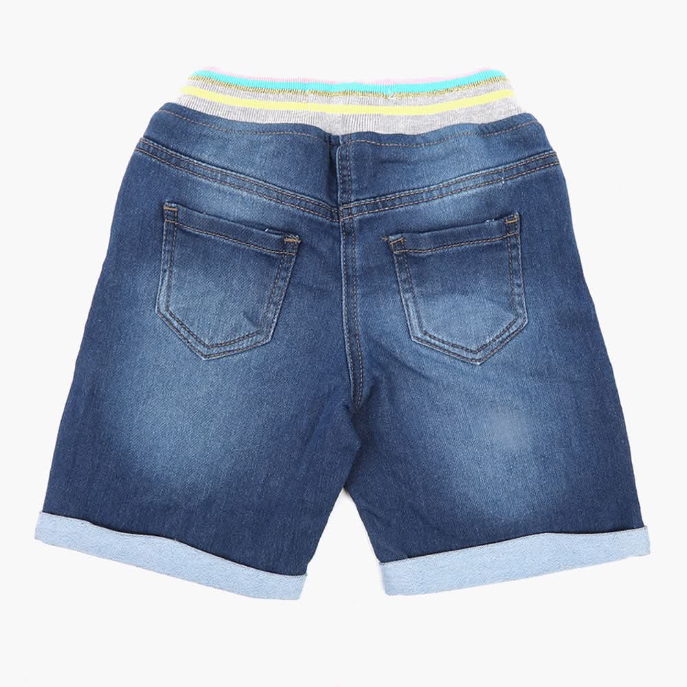 Girls Denim Short - Blue, Girls Shorts Skirts, Chase Value, Chase Value
