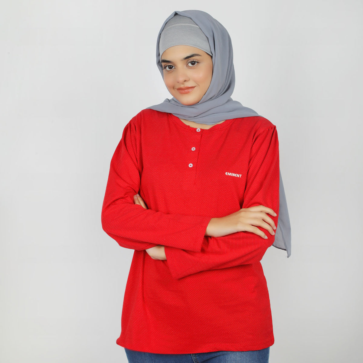 Eminent Women's Full Sleeves T-Shirt - Red, Women T-Shirts & Tops, Eminent, Chase Value