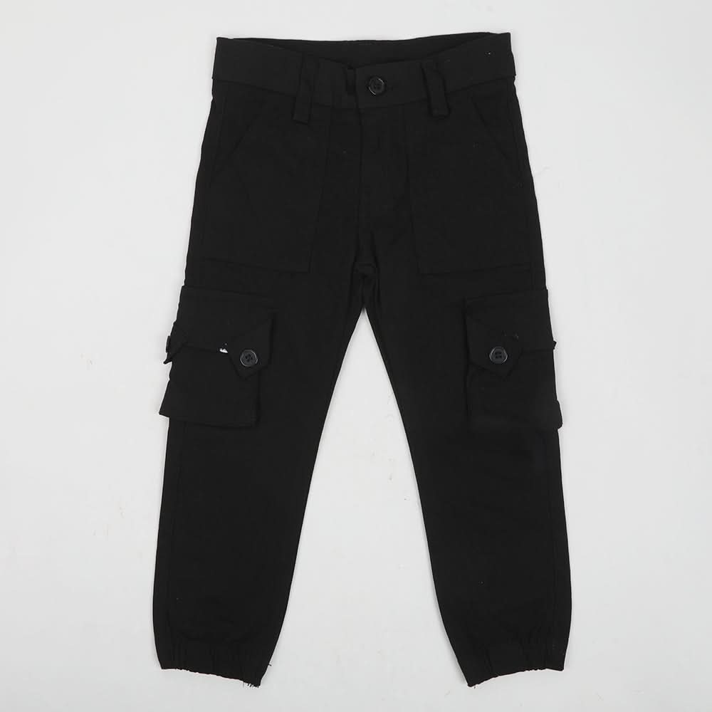 Girls Cargo Cotton Pant - Black, Girls Pants & Capri, Chase Value, Chase Value