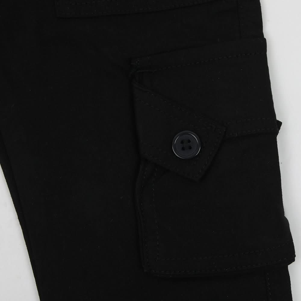 Girls Cargo Cotton Pant - Black, Girls Pants & Capri, Chase Value, Chase Value