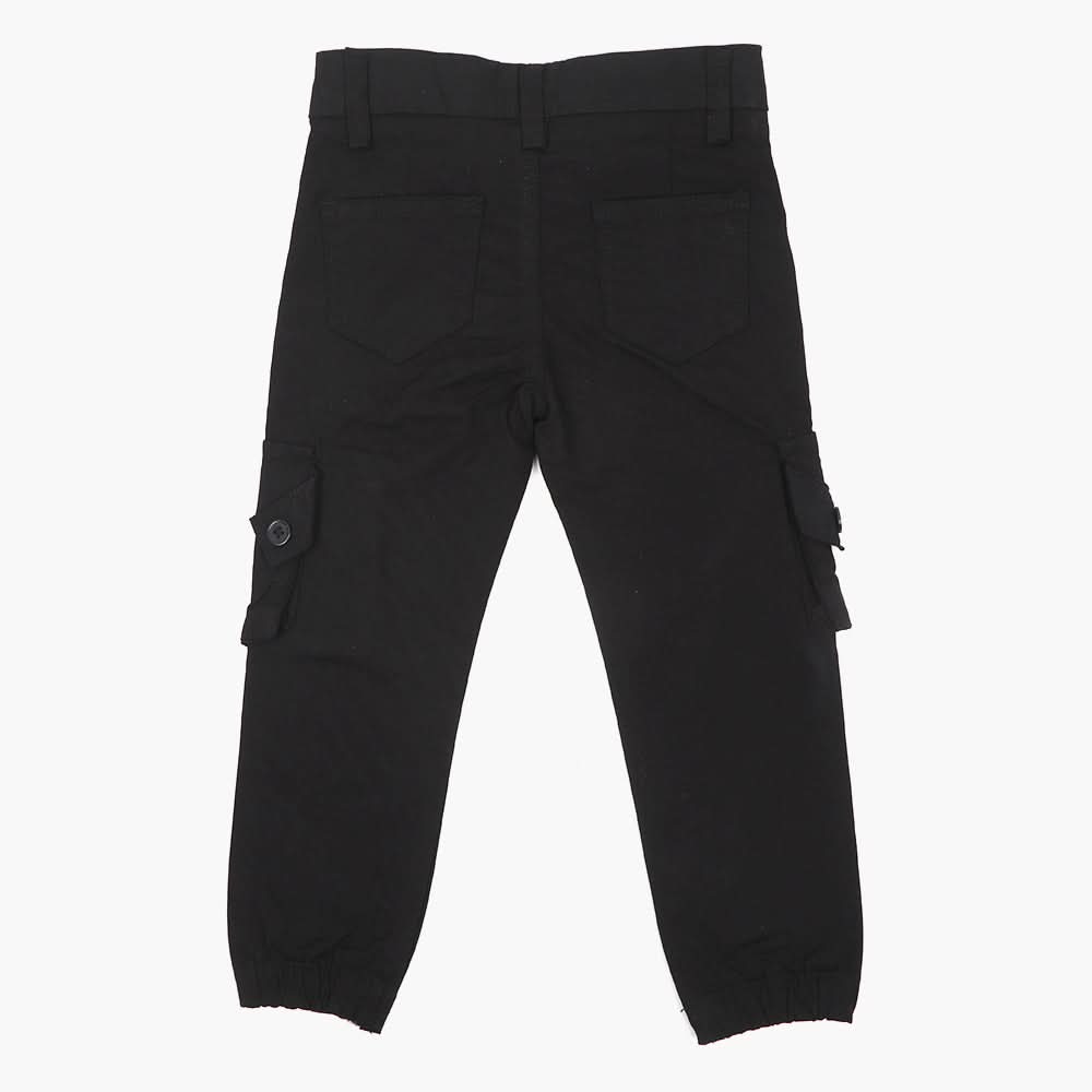 Girls Cargo Cotton Pant - Black, Girls Pants & Capri, Chase Value, Chase Value