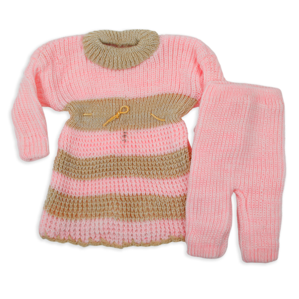 Newborn Girls Woolen Suits - Pink, Newborn Girls Sets & Suits, Chase Value, Chase Value