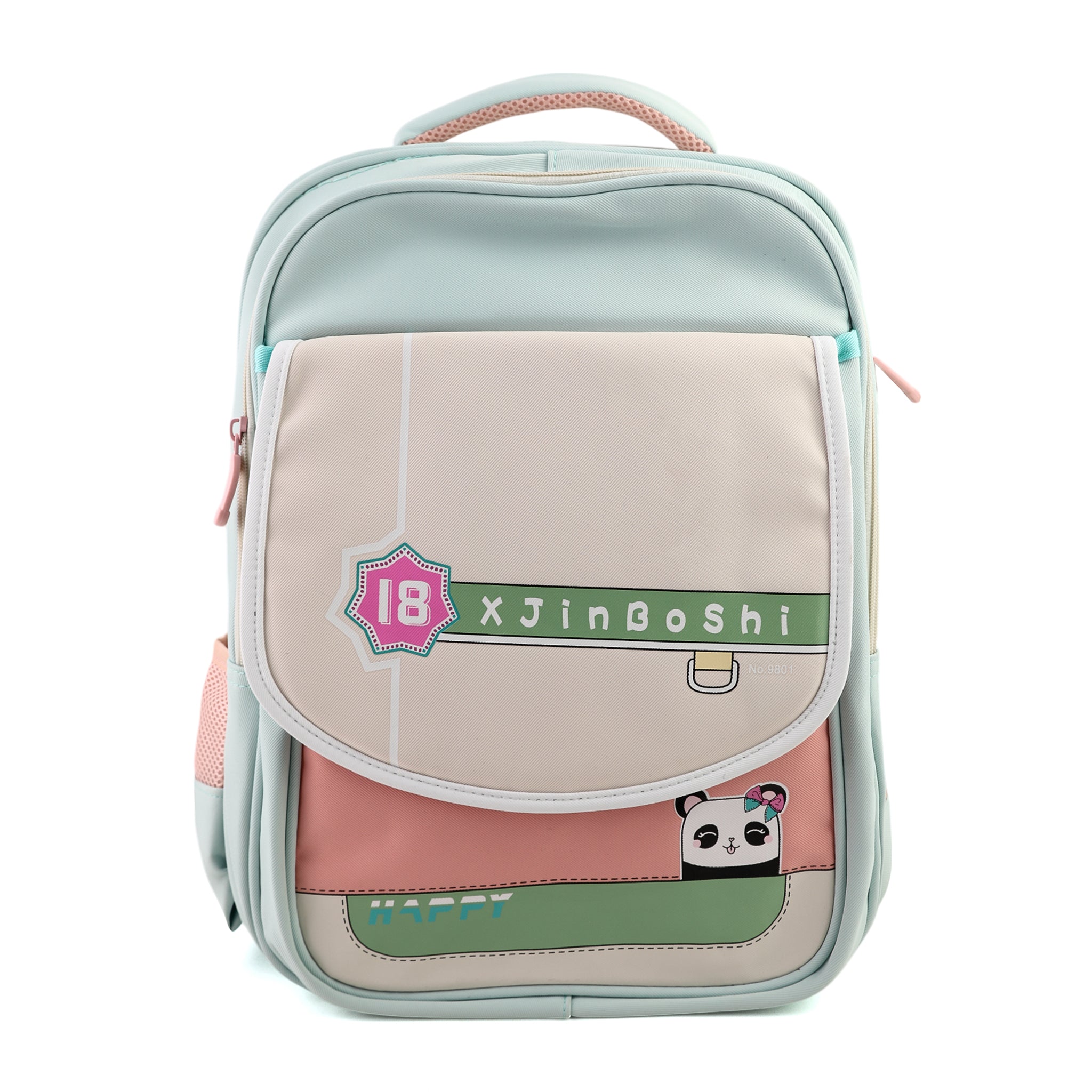 Kids School Backpack 16" - Light Green, School Bags, Chase Value, Chase Value