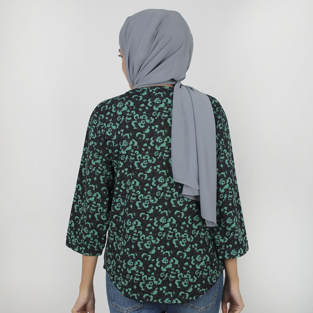 Women's Full Sleeves Printed Top - Dark Green, Women T-Shirts & Tops, Chase Value, Chase Value