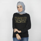 Women's Full Sleeves Printed T-Shirt - Black, Women T-Shirts & Tops, Chase Value, Chase Value