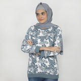 Women's Full Sleeves Sweat Shirt - White Blue, Women Sweatshirts & Hoodies, Chase Value, Chase Value