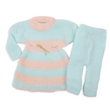 Newborn Girls Woolen Suits - Sea Green, Newborn Girls Sets & Suits, Chase Value, Chase Value