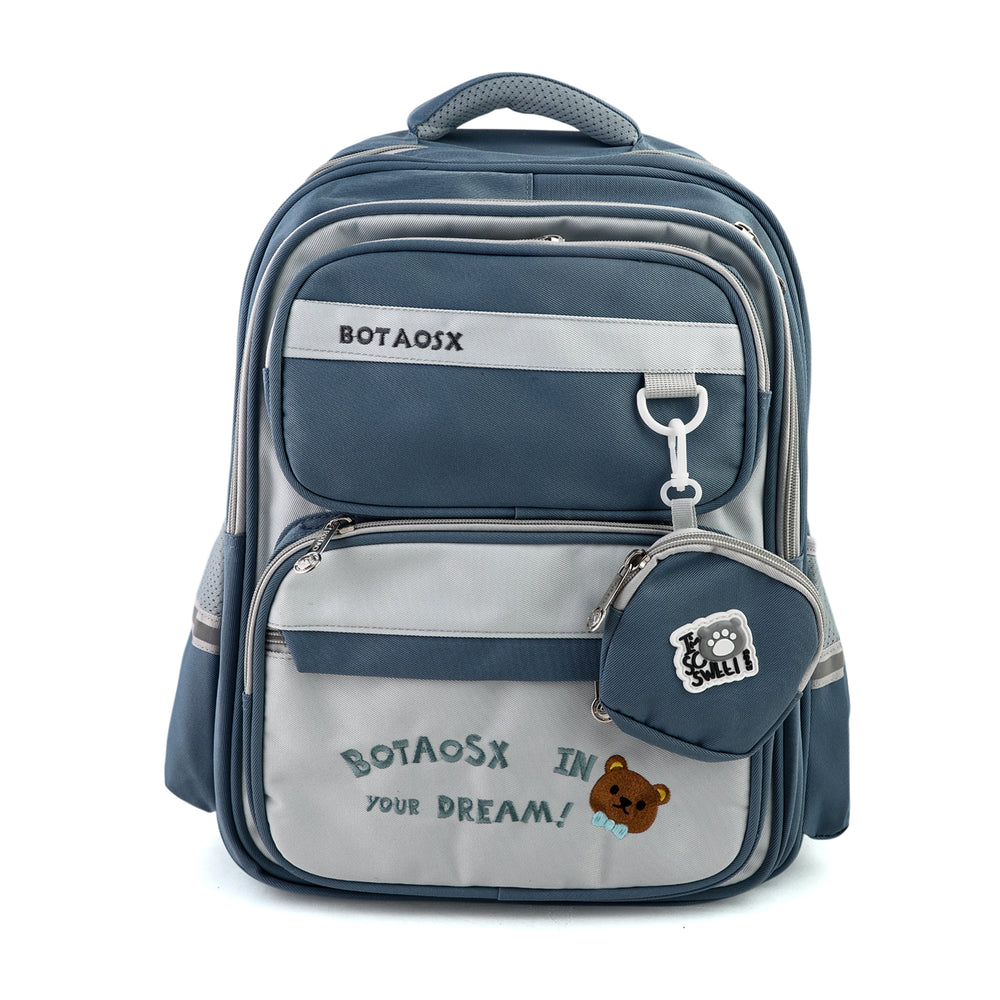 Kids School Backpack 16" - Grey, School Bags, Chase Value, Chase Value