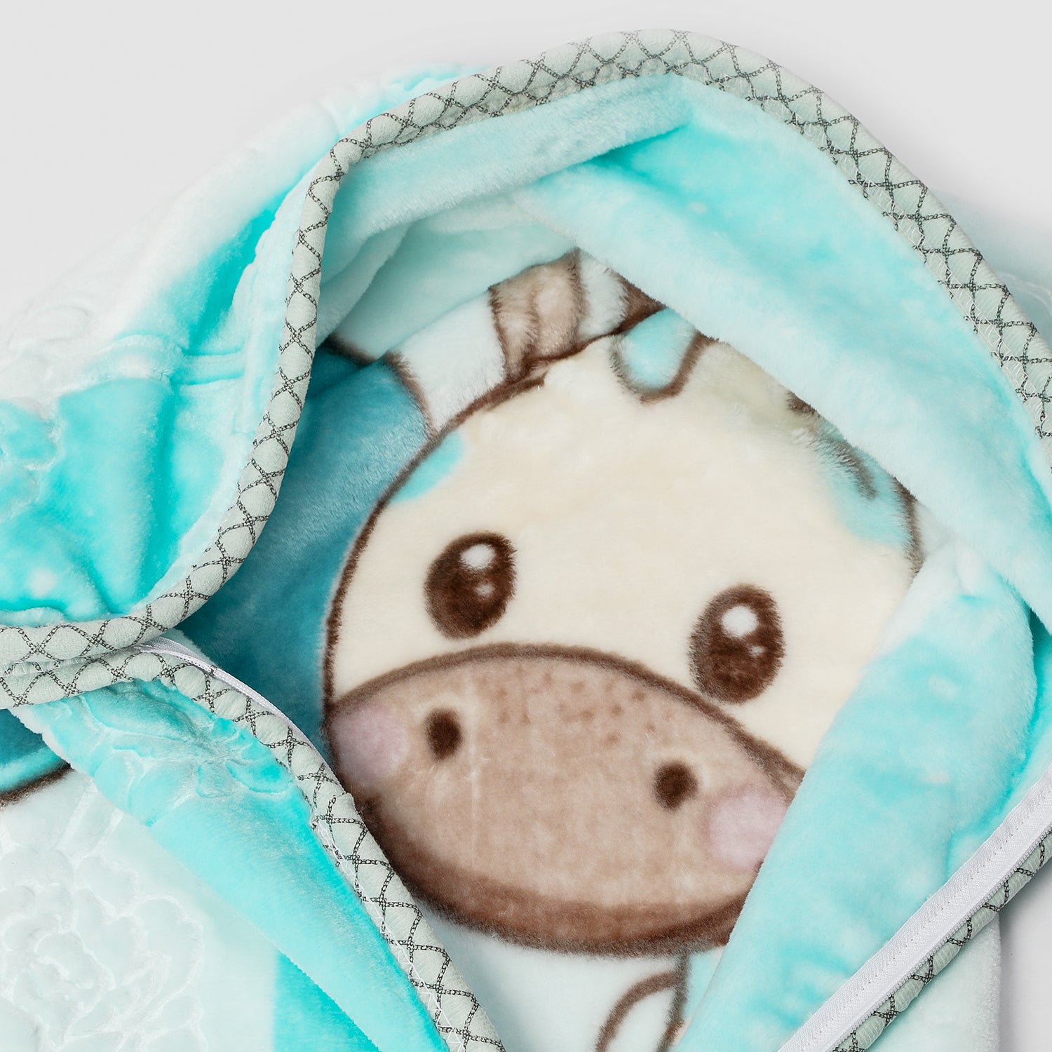 Kitten Gold Silk Zipper Blanket - Sky Blue, Blanket, Chase Value, Chase Value