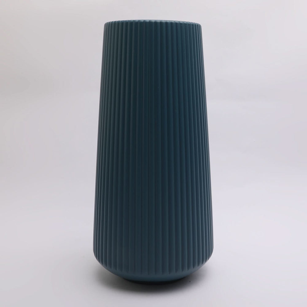 Solid Minimalistic Striped Flower Vase for Home, Decoration, Chase Value, Chase Value